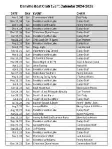 Events Calendar Danville Boat Club Events Calendar Danville Boat Club
